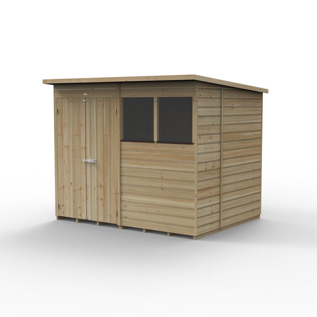 Beckwood 8×6 Pent Shed – 2 Windows – Double Door 5013053204207 2